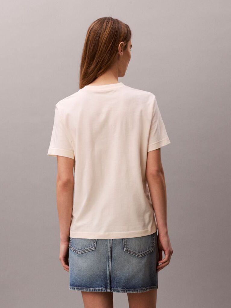 Λευκό T-Shirt Με Λογότυπο  Γυναίκα