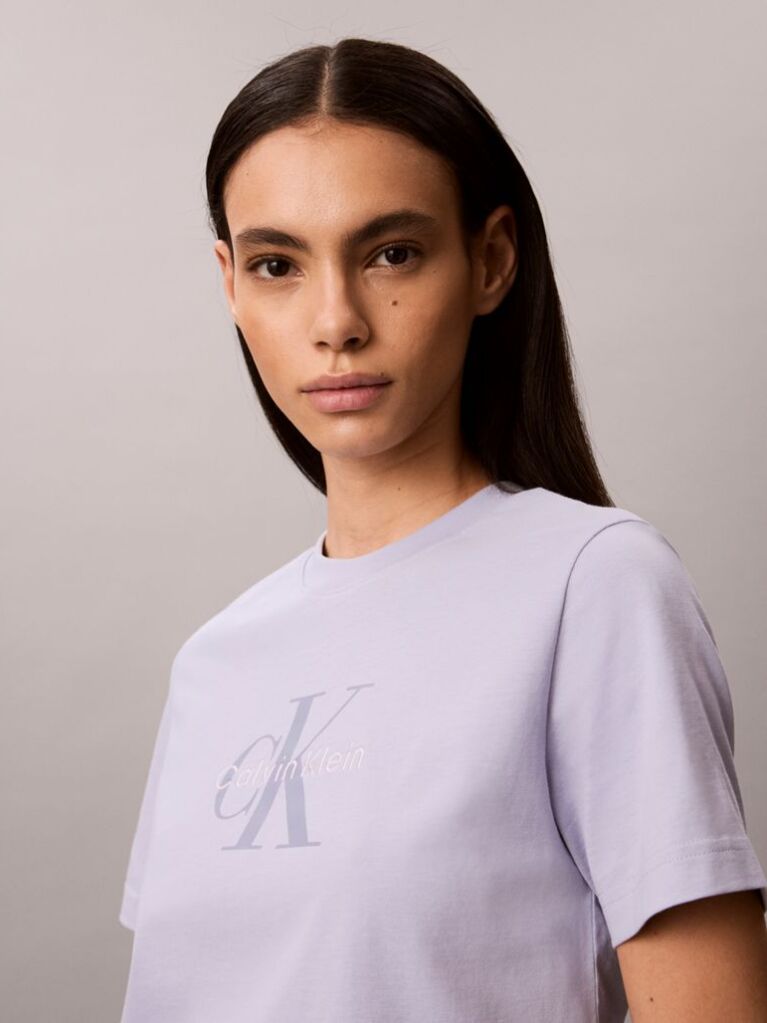 Μοβ T-Shirt Με Λογότυπο  Γυναίκα