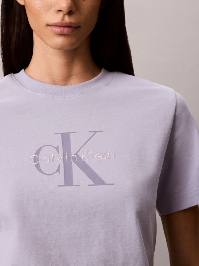 Μοβ T-Shirt Με Λογότυπο  Γυναίκα