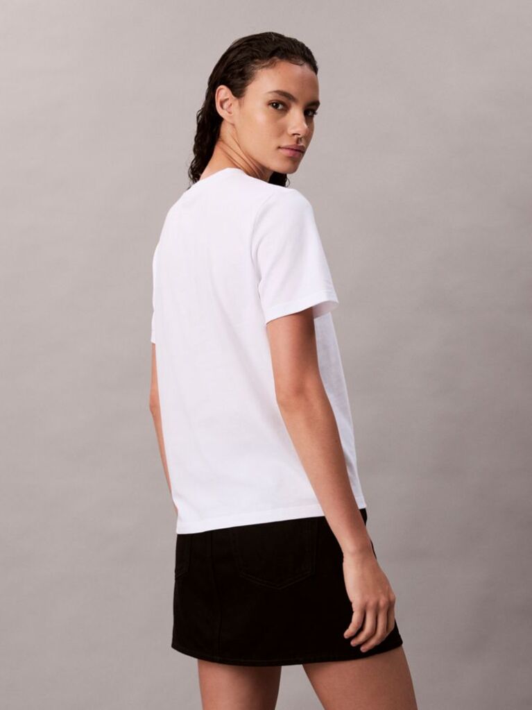 Λευκό T-Shirt Με Λογότυπο  Γυναίκα