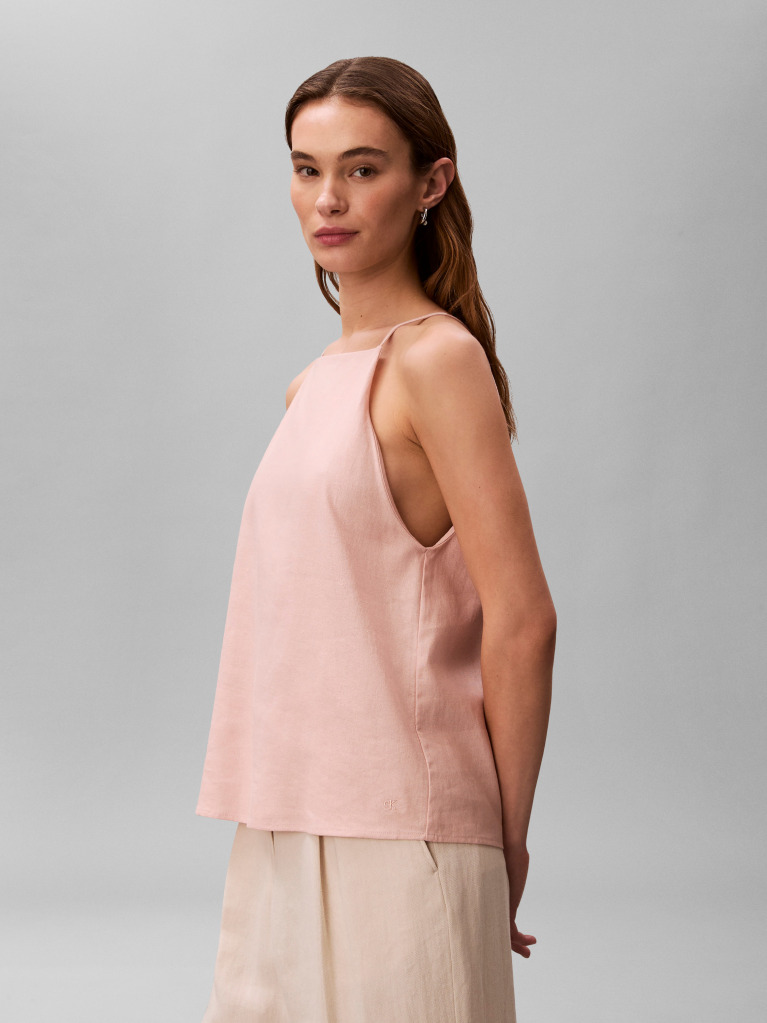 Orange Linen Blend Cami Top  Women