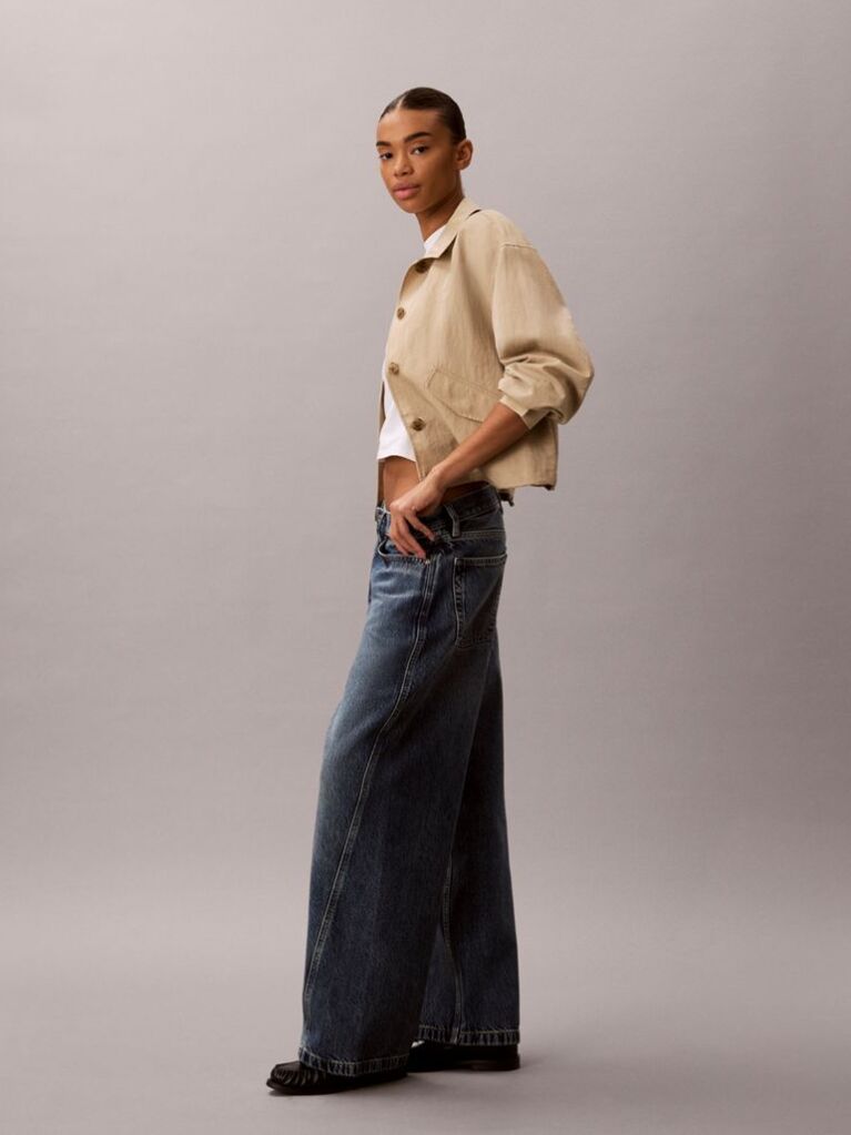 Denim Baggy Τζιν Με Χαμηλή Μέση Και Twisted Σχέδιο  Γυναίκα
