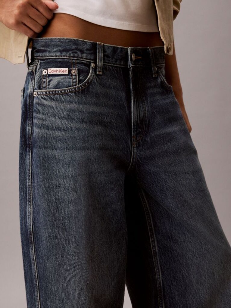 Denim Baggy Τζιν Με Χαμηλή Μέση Και Twisted Σχέδιο  Γυναίκα