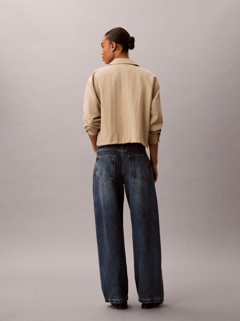 Denim Baggy Τζιν Με Χαμηλή Μέση Και Twisted Σχέδιο  Γυναίκα