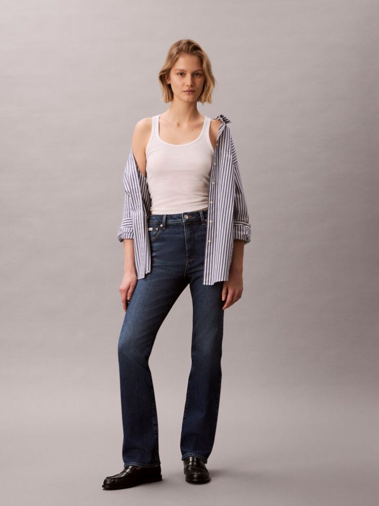 Denim Στενό Τζιν Με Bootcut Γραμμή  Γυναίκα