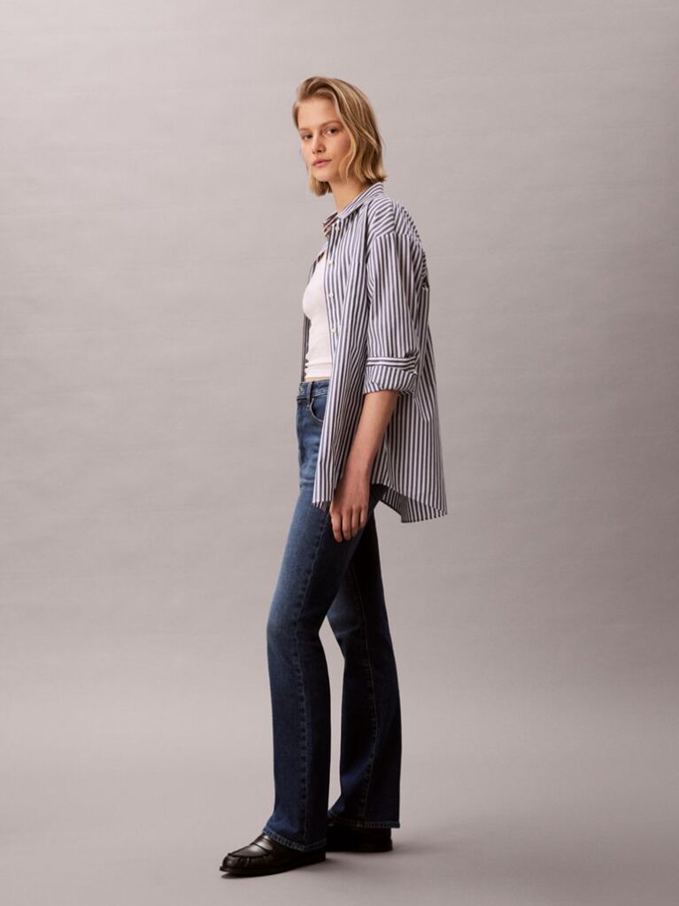 Denim Στενό Τζιν Με Bootcut Γραμμή  Γυναίκα