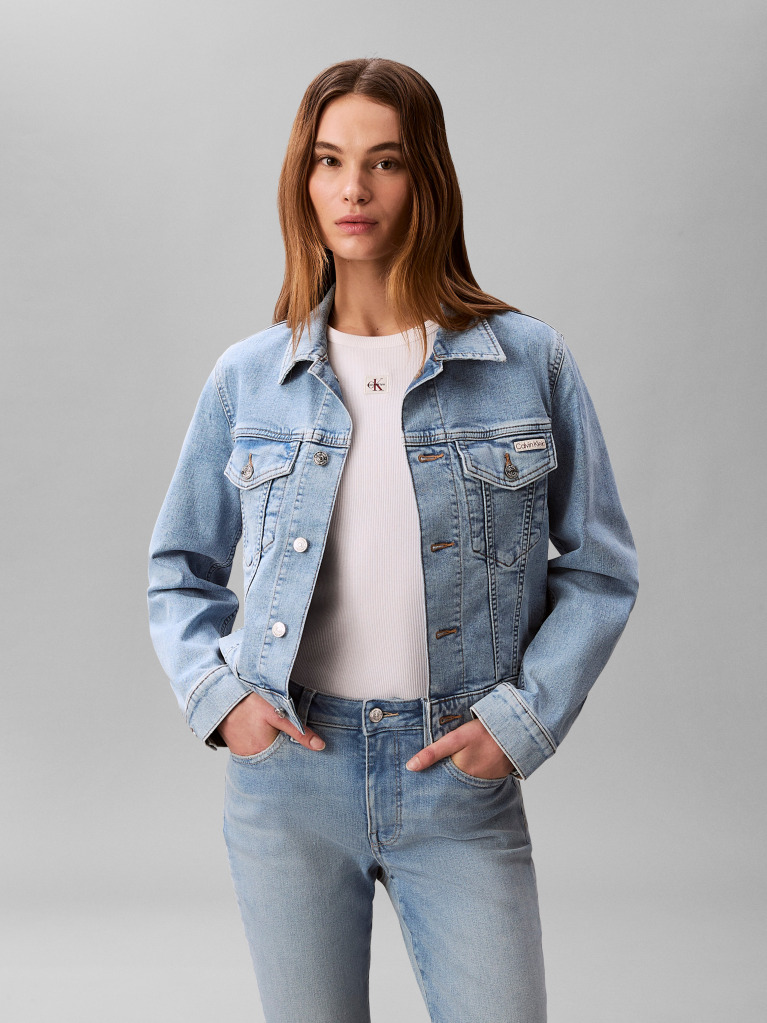 Denim Cropped Denim Trucker Jacket  Women