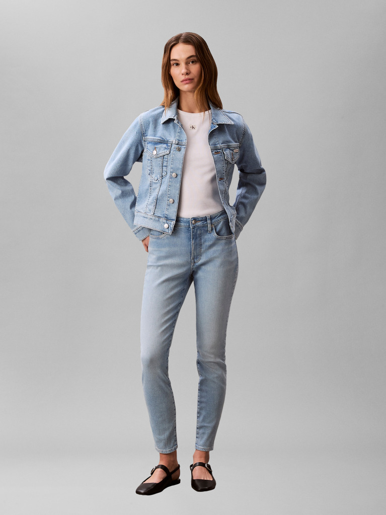 Denim Cropped Denim Trucker Jacket  Women