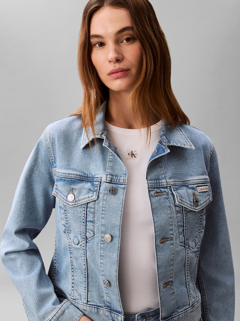 Denim Cropped Denim Trucker Jacket  Women