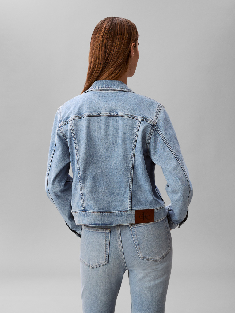 Denim Cropped Denim Trucker Jacket  Women