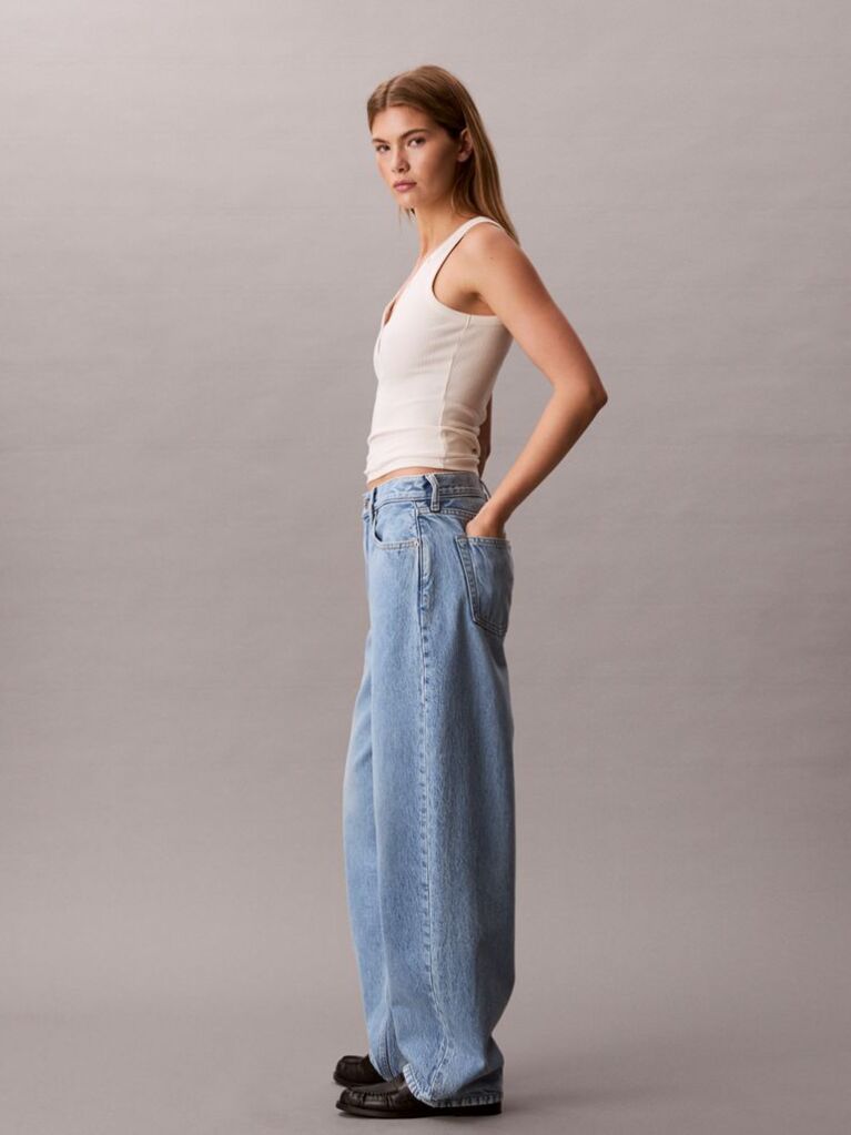 Denim Relaxed Barrel Jeans  Women