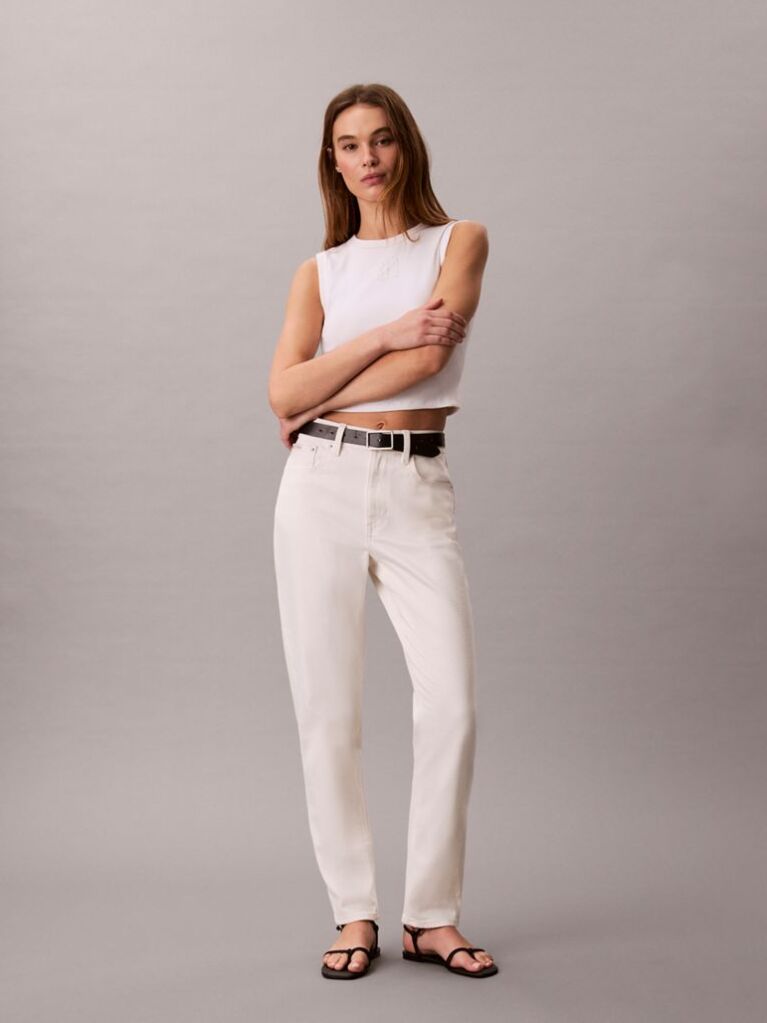 White Mom Fit Jeans  Women