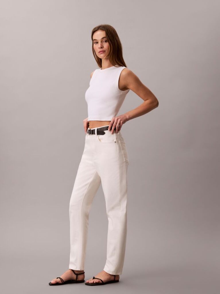White Mom Fit Jeans  Women