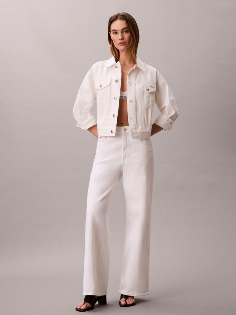White 90s Denim Jacket  Women