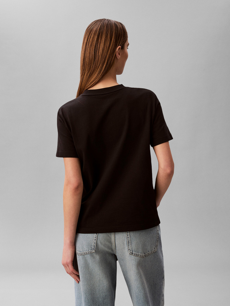 Μαύρο T-shirt Με Μονόγραμμα  Γυναίκα