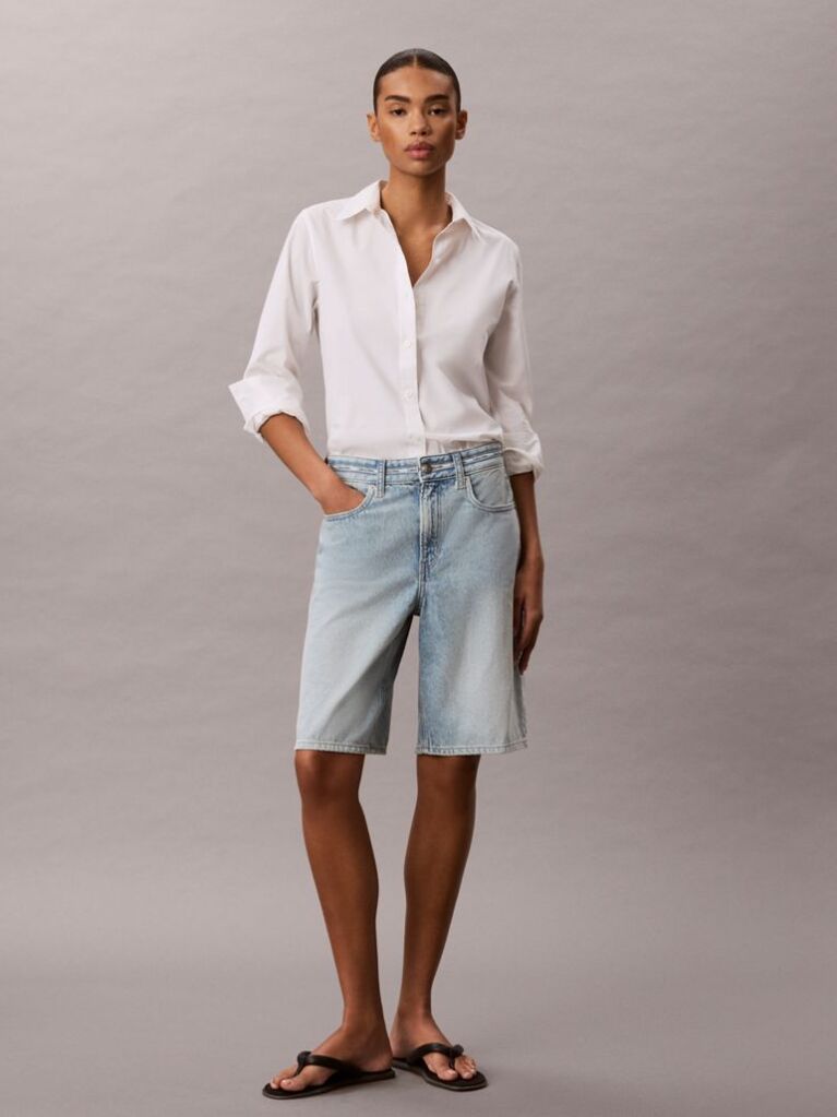 Denim Denim Βερμούδα Με Ρίγα Λογότυπου  Γυναίκα