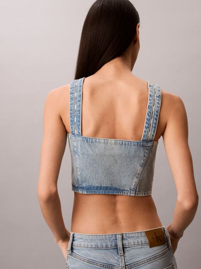 Denim Denim Τοπ Αμάνικο Με Ρίγα Λογότυπου  Γυναίκα