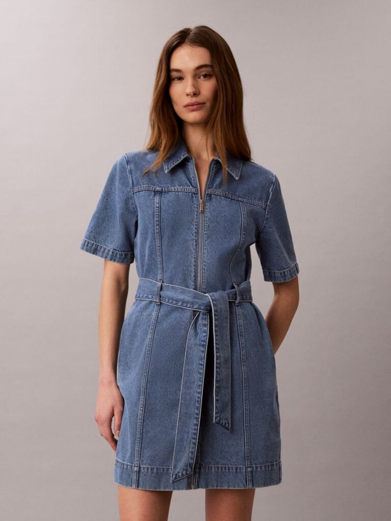 Denim Denim Shirt Φόρεμα Με Ζώνη  Γυναίκα