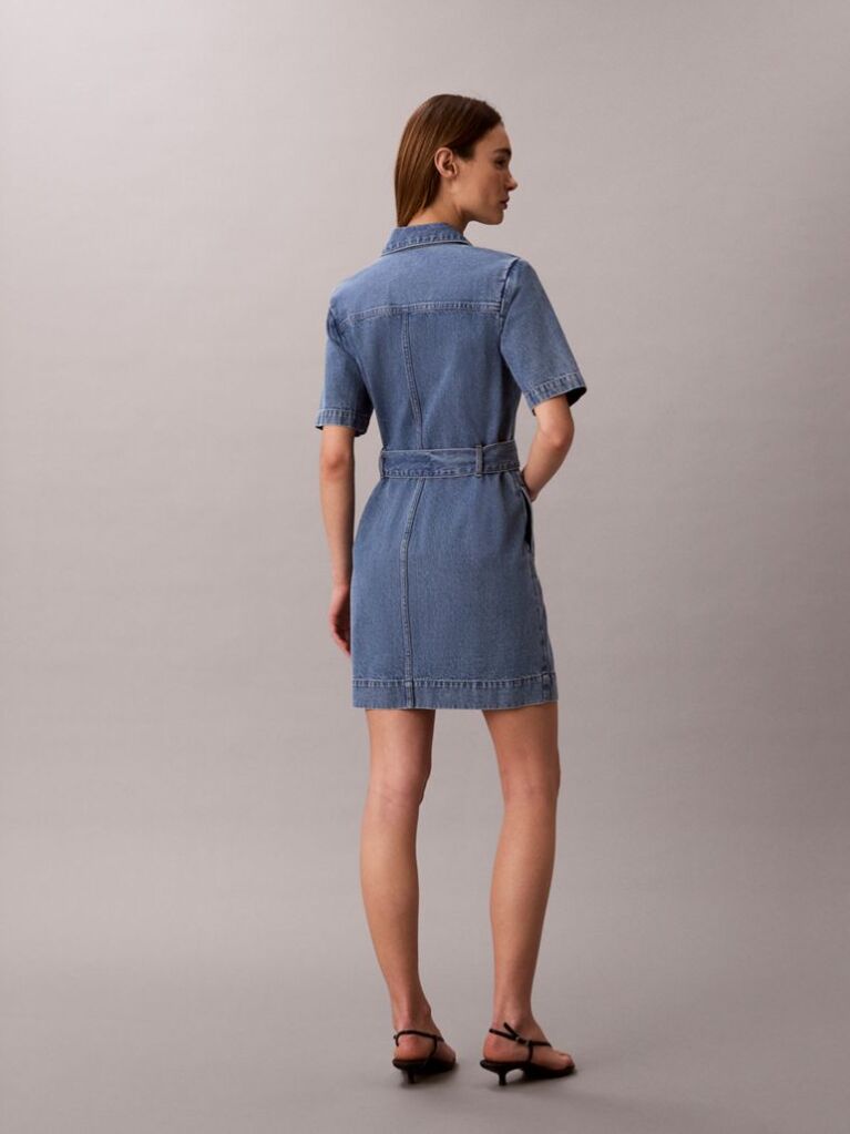 Denim Denim Shirt Φόρεμα Με Ζώνη  Γυναίκα