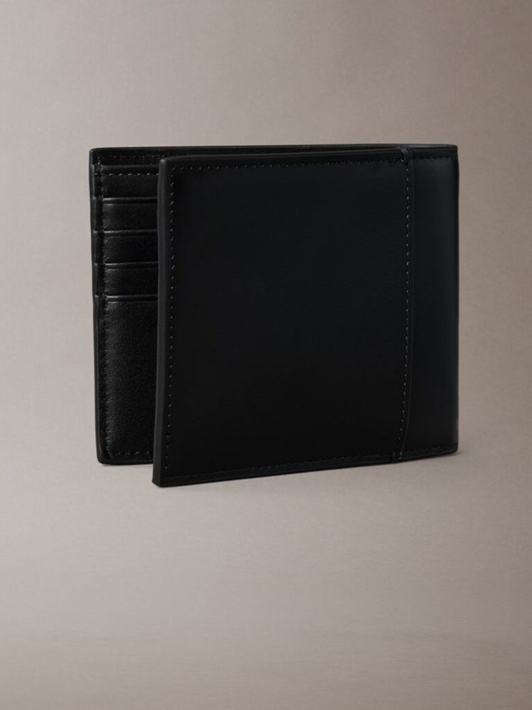 Black Nappa Leather RFID Billfold Wallet  Men