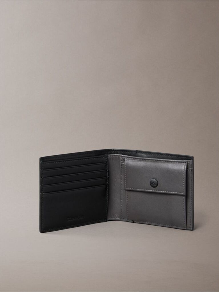 Black Nappa Leather RFID Billfold Wallet  Men