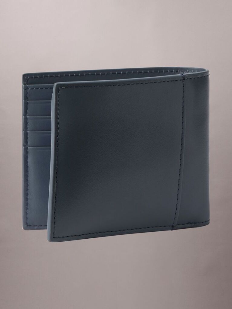 Blue Nappa Leather RFID Billfold Wallet  Men
