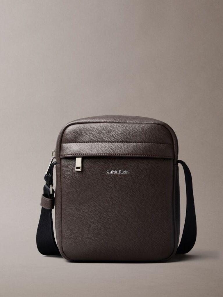 Brown Micro Pebble Reporter Bag  Men