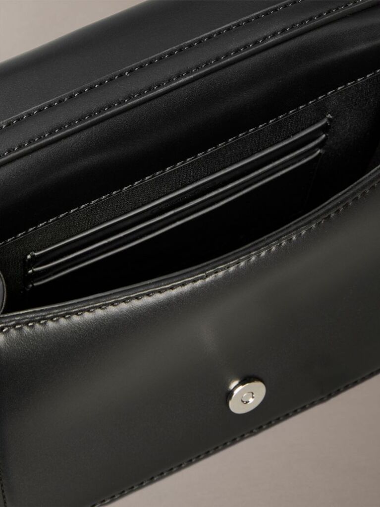 Black Quilted Emblem Logo Mini Bag  Women