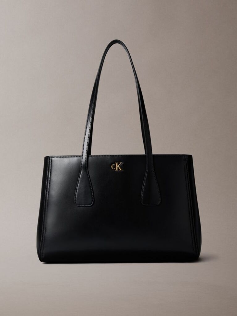Black Monogram Medium Work Tote Bag  Women