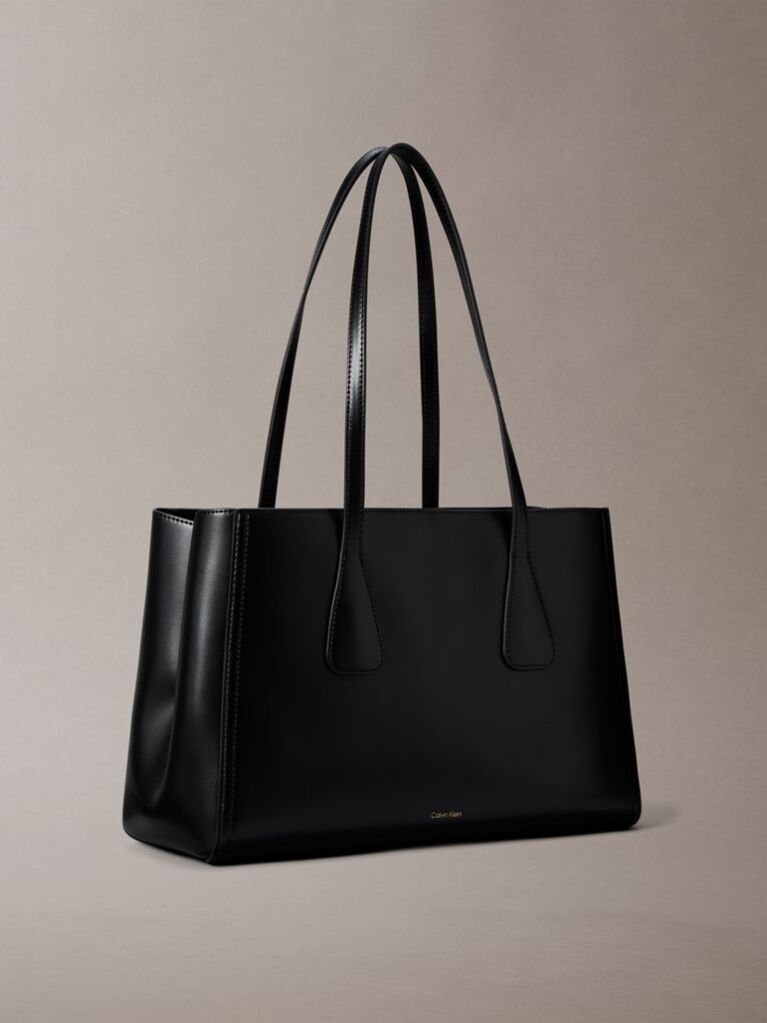 Black Monogram Medium Work Tote Bag  Women