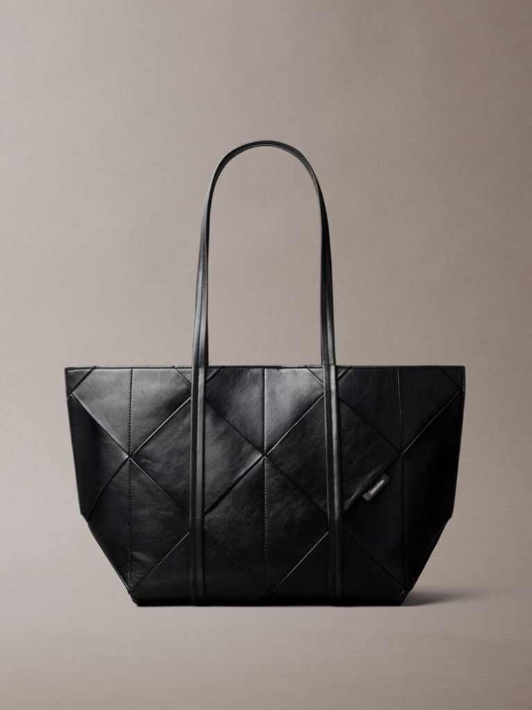 Μαύρο Τσάντα Tote Με Υφαντό Emblem Σχέδιο  Γυναίκα