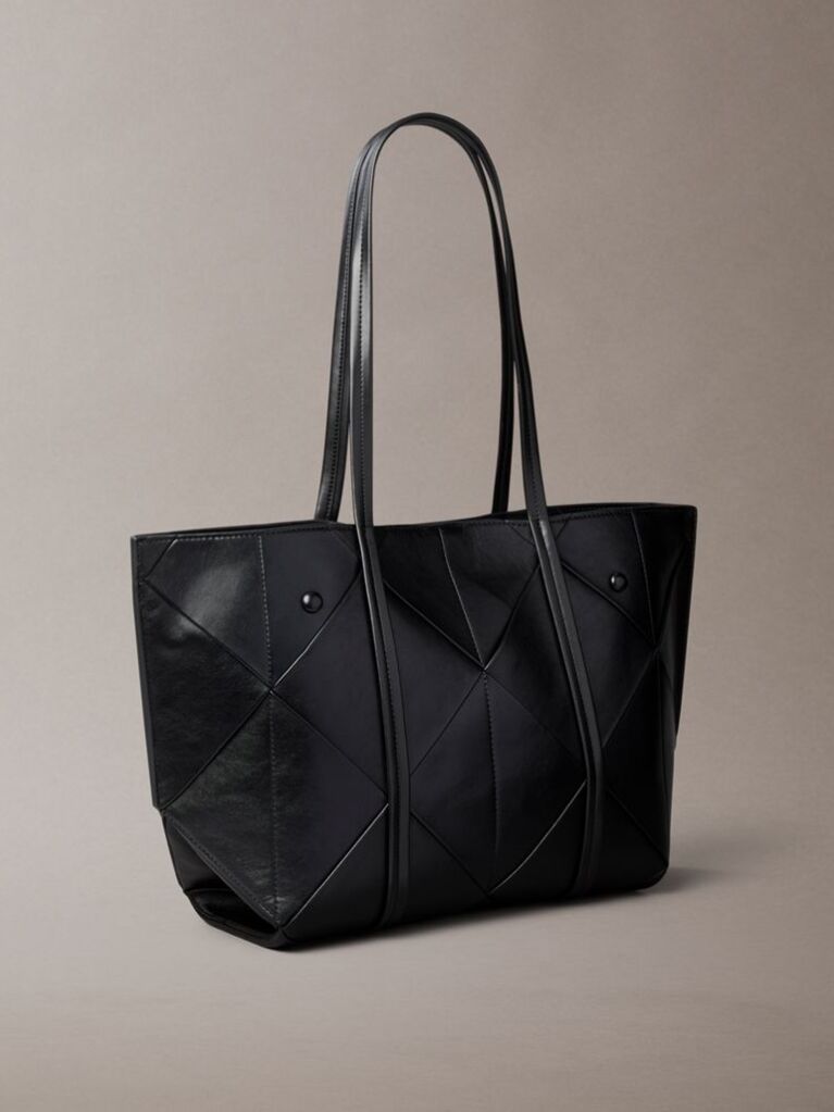 Μαύρο Τσάντα Tote Με Υφαντό Emblem Σχέδιο  Γυναίκα