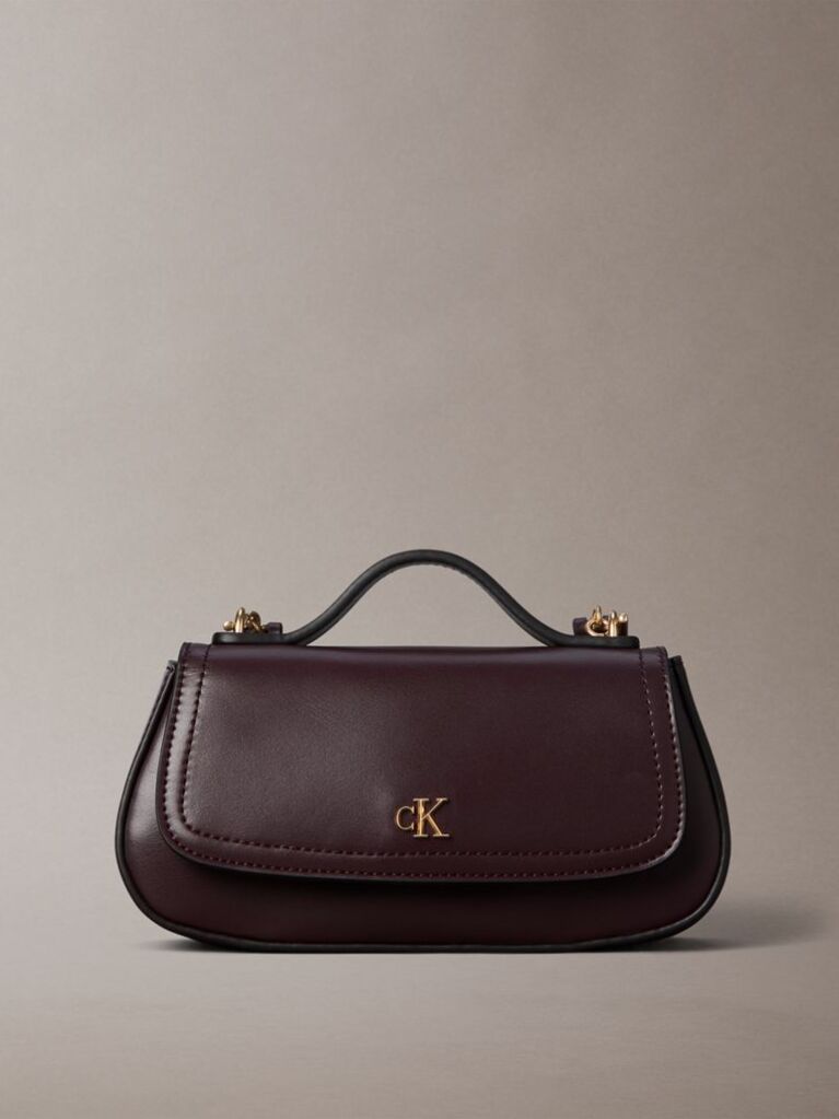 Red Monogram Plaque Flap Crossbody Bag  Women