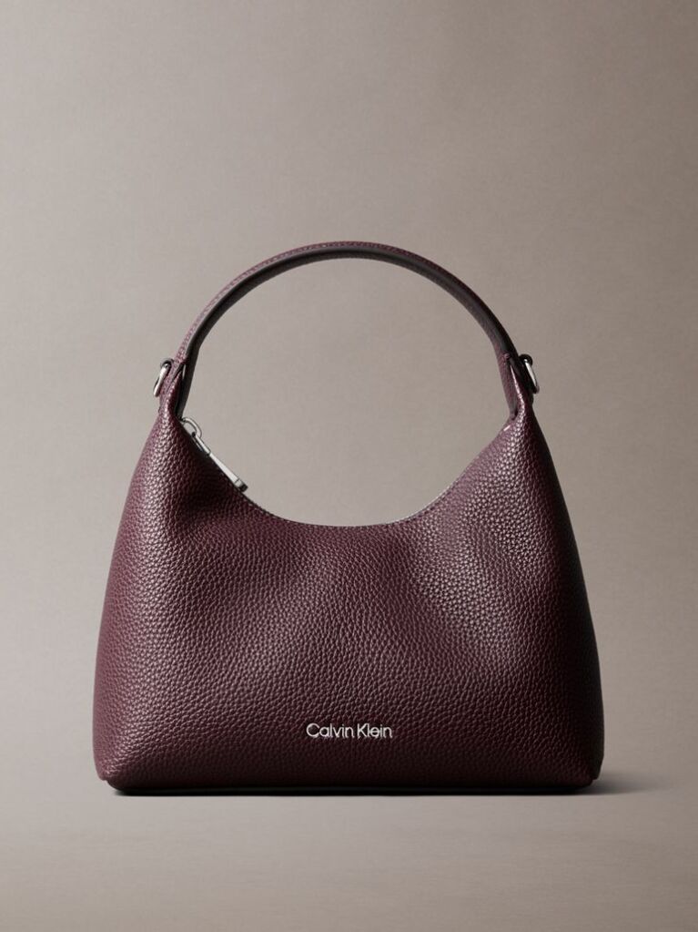 Red Logo Strap Textured Crossbody Bag  Women