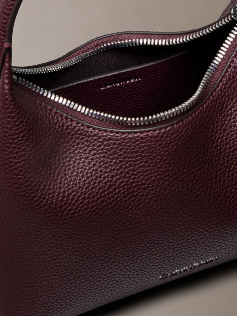 Red Logo Strap Textured Crossbody Bag  Women