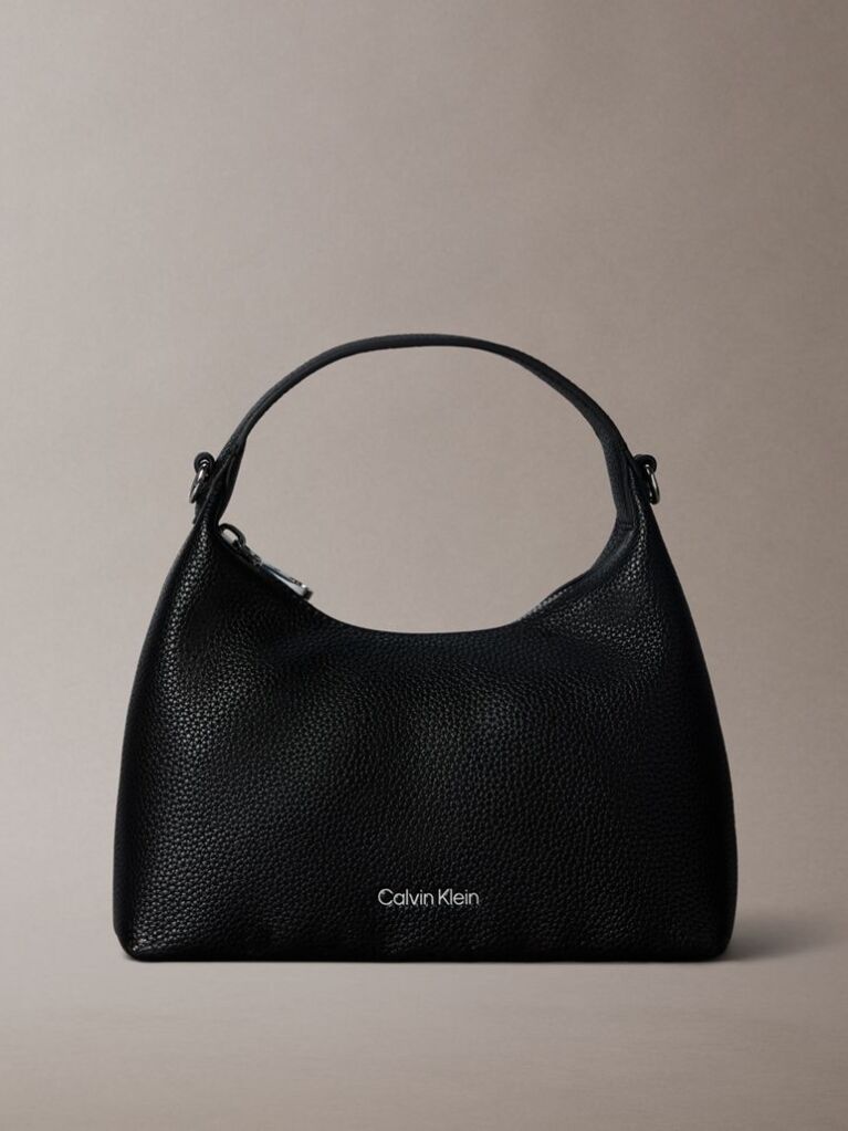 Pink Logo Strap Textured Crossbody Bag  Women