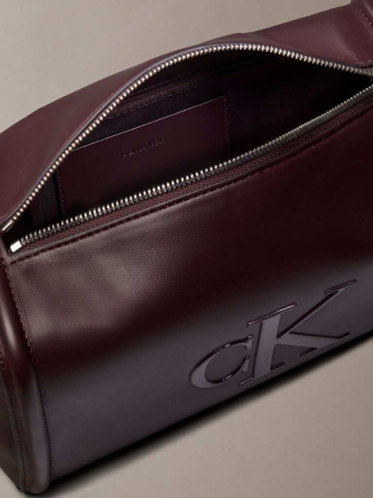 Red Contrast Monogram Boxy Shoulder Bag  Women