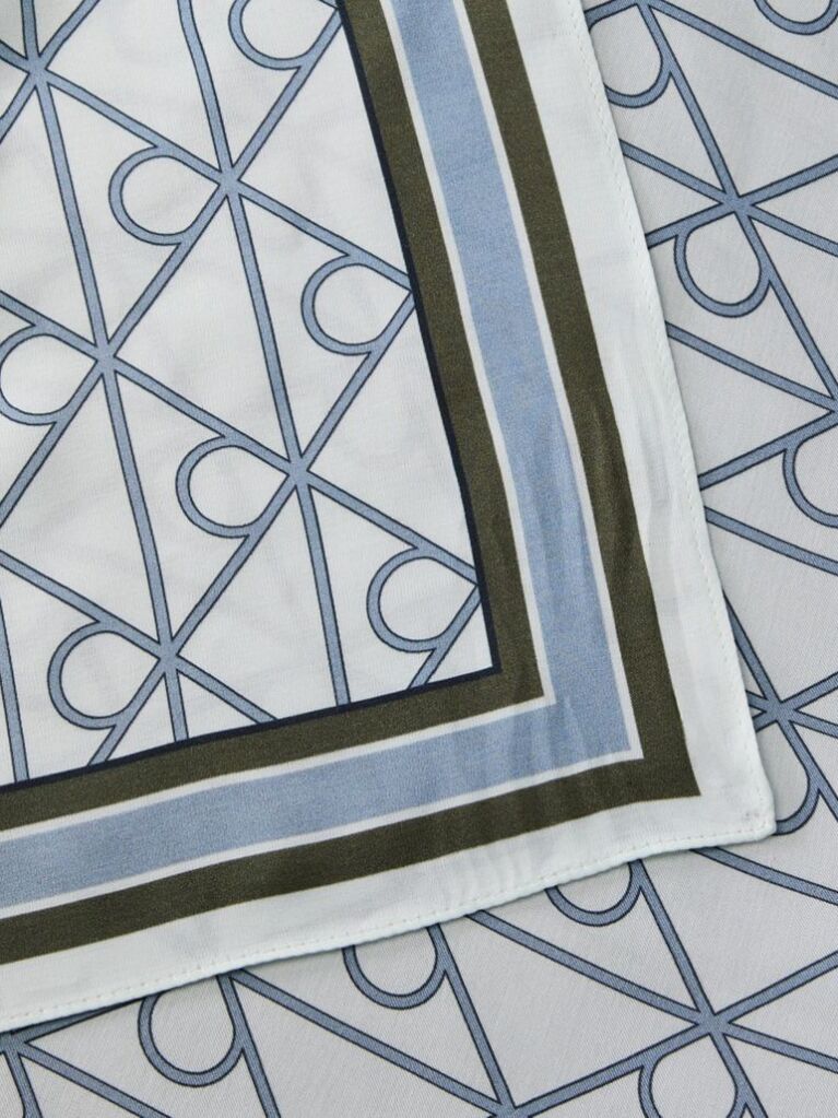 Blue Square Emblem Logo Bandana Scarf  Women