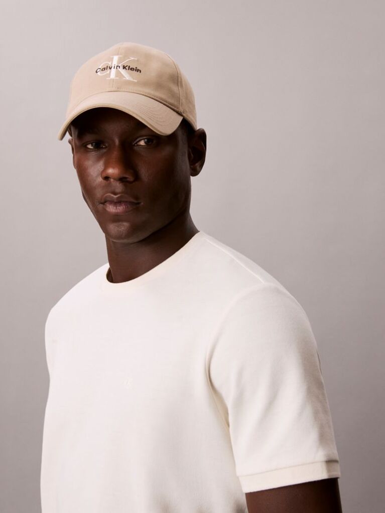 Beige Twill Logo Cap  Men