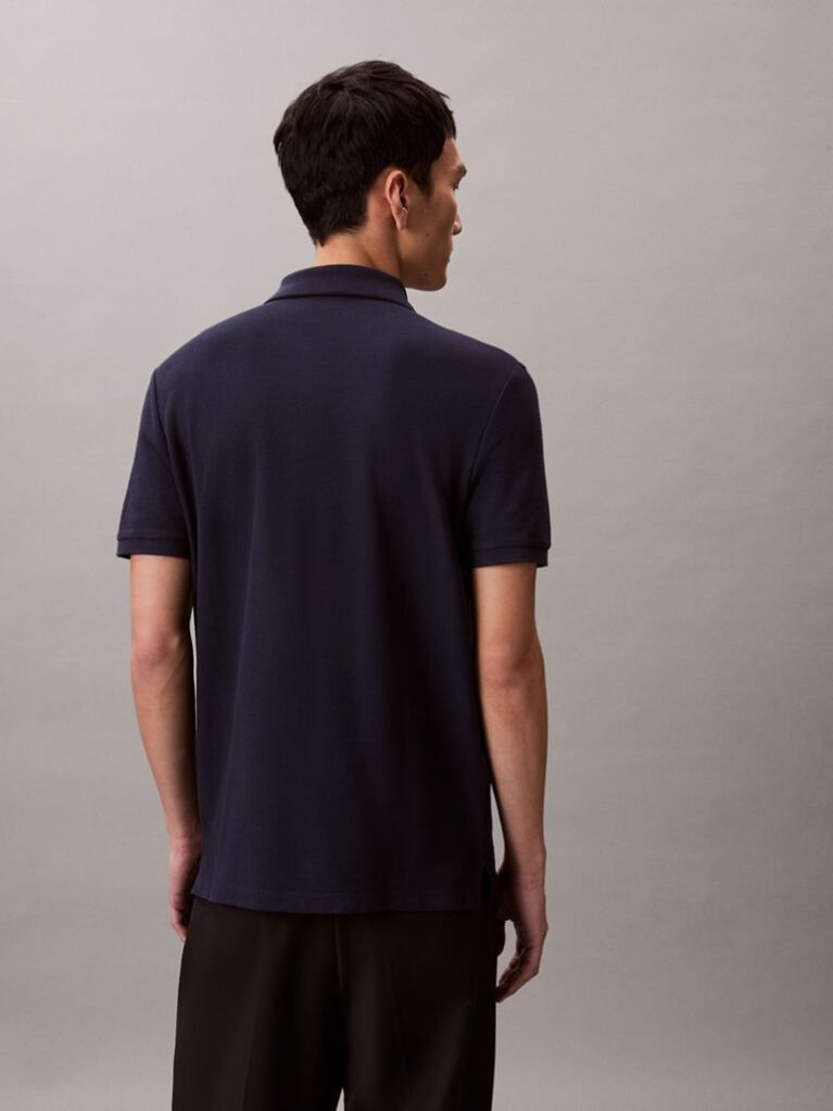 Blue Piqué Tipping Polo Shirt  Men