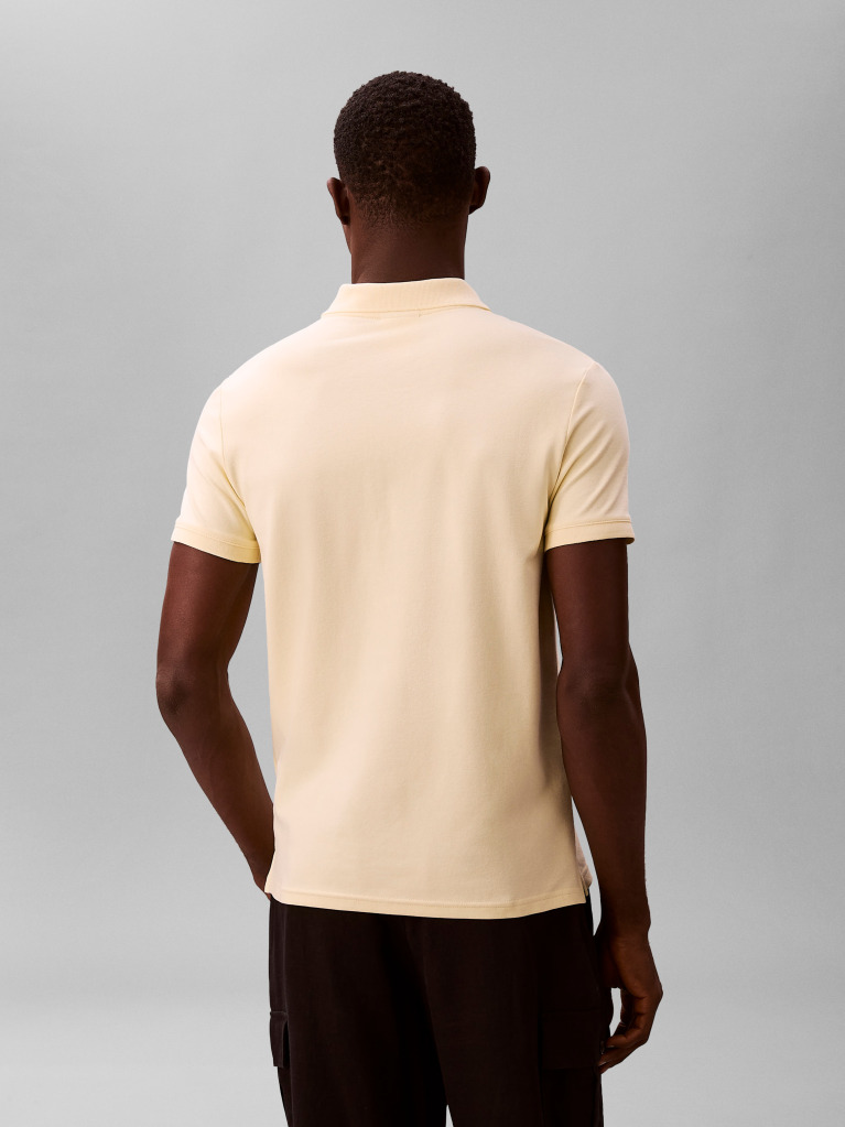 Yellow Supima Cotton Slim Refined Pique Polo Shirt  Men