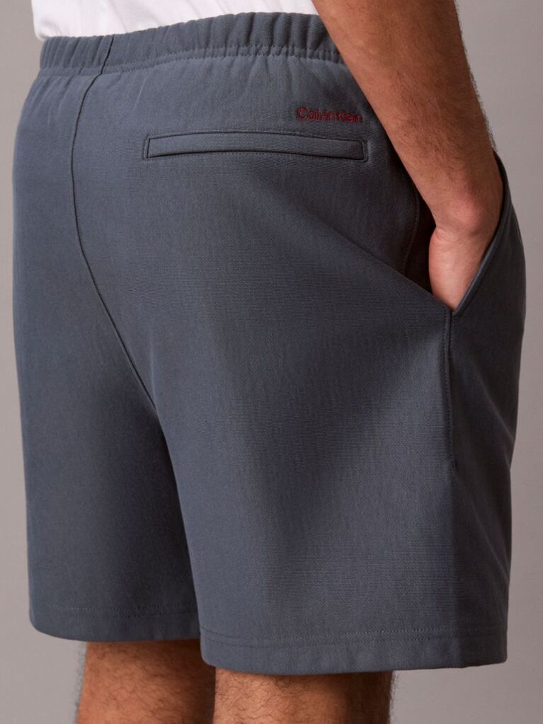 Blue Embroidered Logo Jogger Shorts  Men