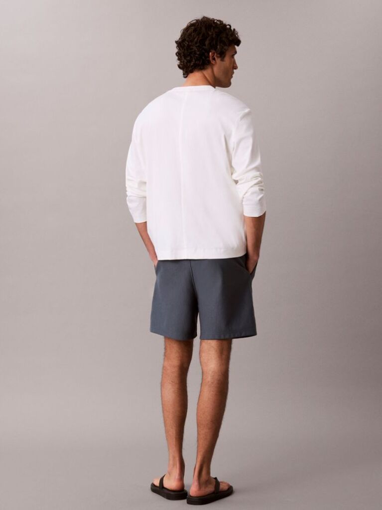 Blue Embroidered Logo Jogger Shorts  Men