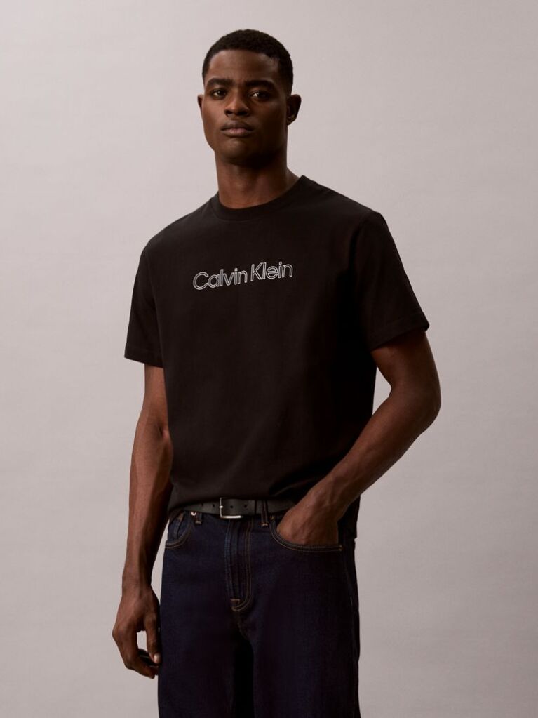 Black Relaxed Logo T-shirt  Men