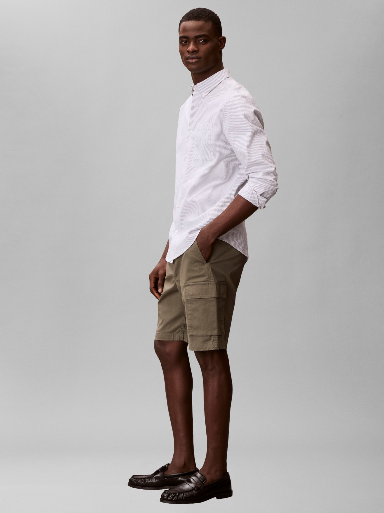 Green Comfortable and stylish. Cargo bermuda shorts, an easy-to-wear piece for casual style.  Men