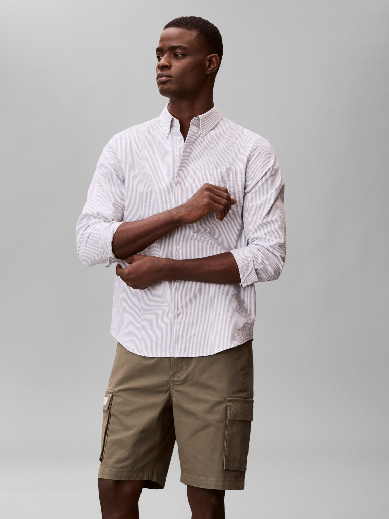 Green Comfortable and stylish. Cargo bermuda shorts, an easy-to-wear piece for casual style.  Men
