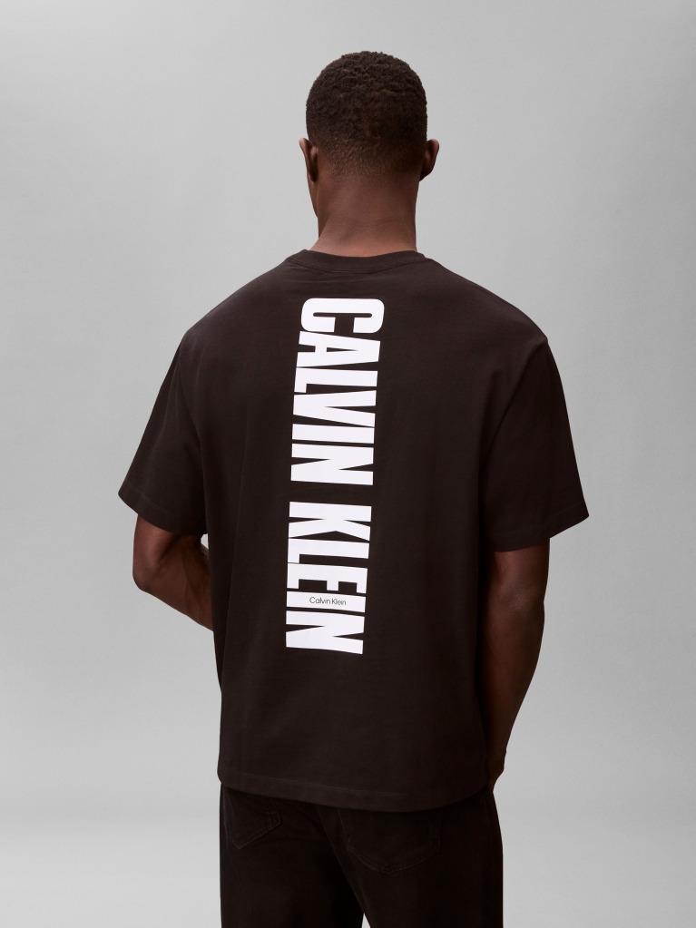 Black Heavy Jersey Logo T-shirt  Men