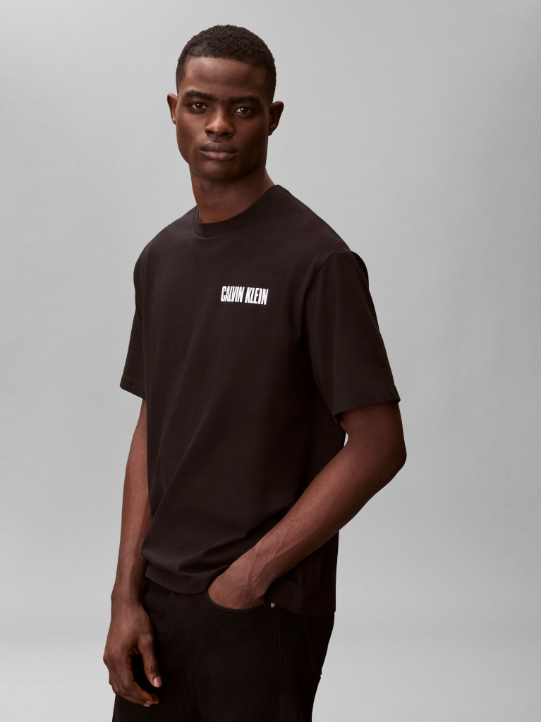 Black Heavy Jersey Logo T-shirt  Men
