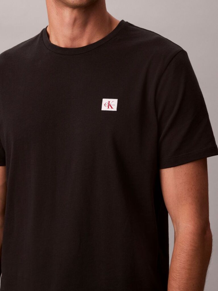 Μαύρο Βαμβακερό T-shirt  Άνδρας