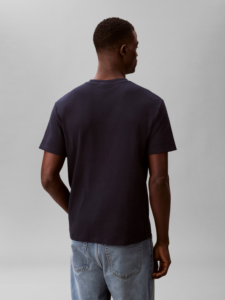 Blue Classic Waffle T-shirt  Men